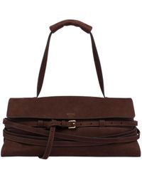 Moschino - Medium Tie Me Buckled Shoulder Bag - Lyst