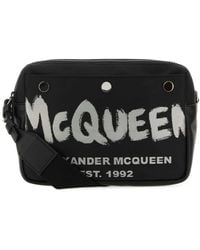 McQueen - Logo Printed Zipped Camera Bag - Lyst
