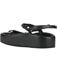 MM6 by Maison Margiela - Leather Platform Sandals - Lyst