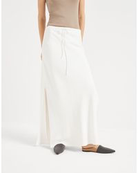 Brunello Cucinelli - Bias-Cut Maxi Skirt - Lyst