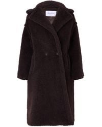 Max Mara - Teddy Fabric Long Coat - Lyst