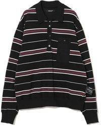Undercover - Striped Long Sleeve Polo Shirt - Lyst