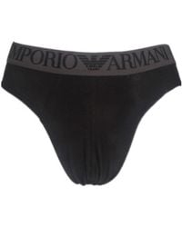 Emporio Armani - Logo Waist-Edge Briefs Pants - Lyst