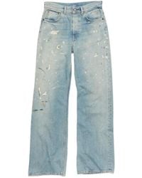 Acne Studios - Wide-Leg Distressed Jeans - Lyst