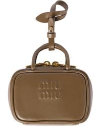 Miu Miu - Logo-Embossed Trick Keychain - Lyst