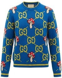 Gucci - Double G Crew-Neck Wool Jumper - Lyst