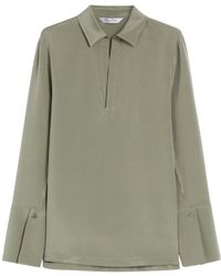 Max Mara - Stretch Silk Cady Blouse - Lyst