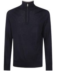 Paul Smith - Zip-Neck Knitted Jumper - Lyst