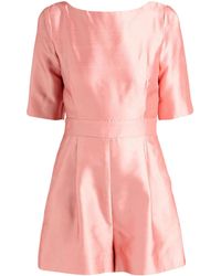Max Mara - Solid Short-Sleeve Jumpsuit - Lyst
