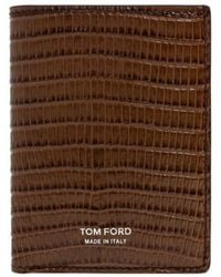 Tom Ford - Embossed Bi-Fold Wallet - Lyst