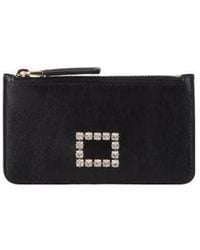 Roger Vivier - Rhinestone-Embellished Wallet - Lyst