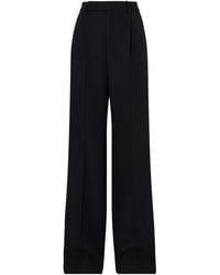 Saint Laurent - Pleated Straight Leg Pants - Lyst