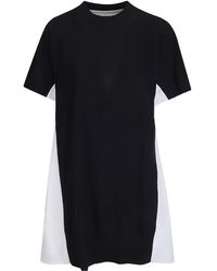 Sacai - Short Sleeve Crewneck Dress - Lyst