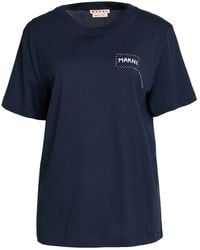 Marni - Solid Color Short-Sleeve T-Shirt - Lyst