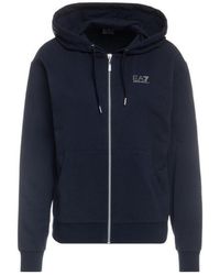 EA7 - Logo Hooded Casual Jacket - Lyst