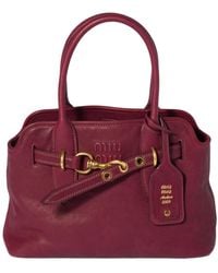 Miu Miu - Aventure Nappa Leather Bag - Lyst