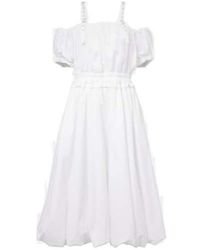 Comme des Garçons - Off-Shoulder Cotton Poplin Midi Dress - Lyst