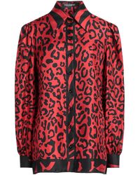 Dolce & Gabbana - Leopard Print Satin Shirt - Lyst