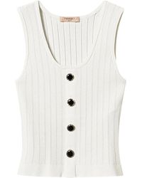 Twinset - Button-Up Knitted Top - Lyst