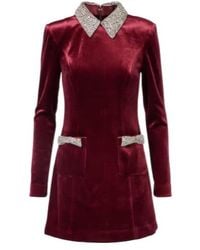 Rebecca Vallance - Edwiena Embellished Velvet Minidress - Lyst