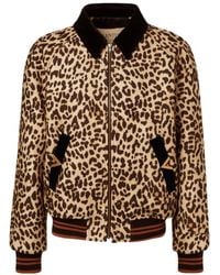 Valentino - Vgold Leopard-Print Wool Blouson Jacket - Lyst