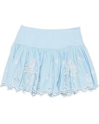ALÉMAIS - Maizy Scalloped-Trim Mini Skirt - Lyst