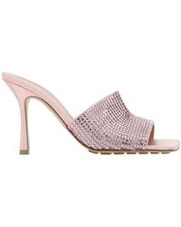 Bottega Veneta - Embellished Stretch Mules - Lyst
