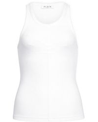 Alaïa - Alaïa Darts Tank Top - Lyst