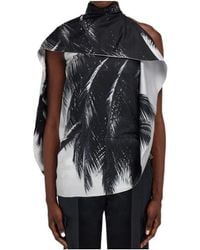 Ferragamo - Asymmetric Blouse With Trinidad Print - Lyst