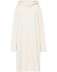 Prada - Triangle-Logo Drawstring Hoodie Dress - Lyst