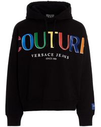 Versace Jeans Couture - Couture Logo Print Drawstring Hoodie - Lyst