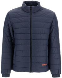 BOSS - Logo-Printed Zipped Padded Jacket - Lyst