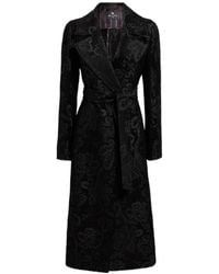 Etro - Paisley-Jacquard Belted Coat - Lyst