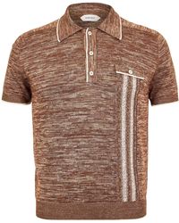 Versace - Knitted Short Sleeve Polo Shirt - Lyst
