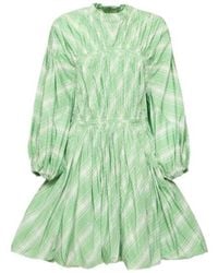 Jil Sander - Plaid Long-Sleeved Dress - Lyst