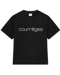 Courreges - Logo-Print Oversized T-Shirt - Lyst
