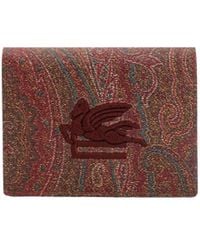 Etro - Pegaso Embroidered Paisley Jacquard Wallet - Lyst