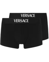 Versace - Logo Waistband Trunks - Lyst