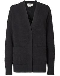 Fendi - Long-Sleeved V-Neck Cardigan - Lyst