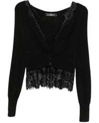 Ermanno Scervino - Lace-Trim Button-Up Cardigan - Lyst