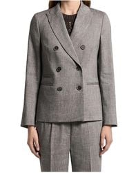 Peserico - Double-Breasted Blazer - Lyst