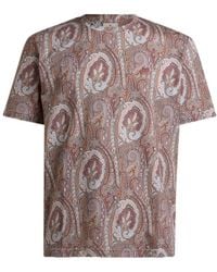 Etro - Printed Cotton T-Shirt - Lyst
