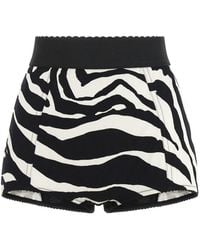 Dolce & Gabbana - Zebra Printed Shorts - Lyst