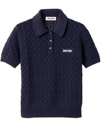 Miu Miu - Cotton Polo Shirt - Lyst