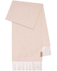 Burberry - B Charm Fringed Scarf - Lyst