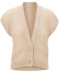 Eleventy - Sleeveless V-Neck Cardigan - Lyst