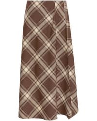 Weekend by Maxmara - Asymmetric Plaid Wrap Skirt - Lyst