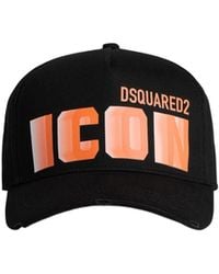 DSquared² - Logo Printed Curved Peak Baseball Cap - Lyst
