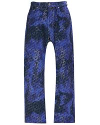 Off-White c/o Virgil Abloh - Logo-Jacquard Straight Jeans - Lyst