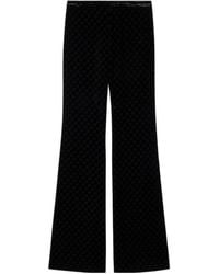 Gucci - Gg Stretch Devoré Velvet Pants - Lyst